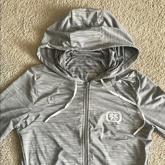 Gray rash guard Hoodie full zip - Picture 3 of 5